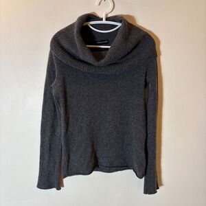 Sutton Studio 100% Cashmere Cowl Neck Sweater Charcoal Gray Size Medium